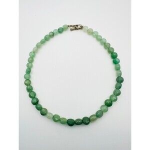 Faceted semi precious gemstone bead toggle necklace 15”